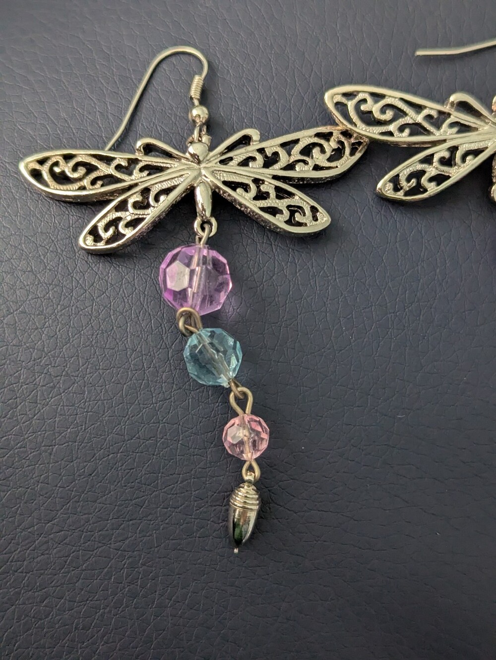 Vintage 1990 Avon Dragonfly Pierced Earrings - Picture 4 of 8